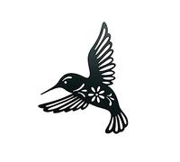 Décoration Murale Colibri Oiseau en Métal Noir, Silhouette doiseau en métal, Décoration Murale en Métal,Sculpture en Métal,Décoration Murale Colibri