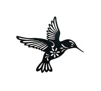 Décoration Murale Colibri Oiseau en Métal Noir, Silhouette doiseau en métal, Décoration Murale en Métal,Sculpture en Métal,Décoration Murale Colibri