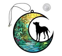 Décoration murale commémorative pour chien, ornement de mémoire de chien, décoration acrylique pour chien en forme de lune | Joli ornement pendant, décoration en souvenir des animaux dôme