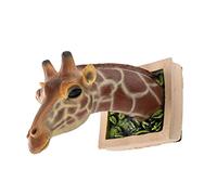 Décoration Murale créative de tête d'animal, décoration Murale de tête de Girafe 3D Girafe Cadre Photo Sculpture Murale pour décor de Bar de Bureau à Domicile