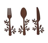 Décoration Murale Cuisine en Bois, Lot de 3, Style Rustique | Coloris Café, pour Restaurant et Hôtels, Plaque Décorative Simple au Charme