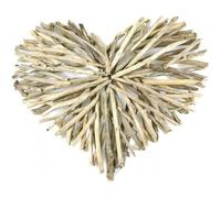 Décoration murale cœur en bois flotté 50cm Bois Brut