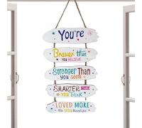 Décoration murale d'affirmation pour, décoration d'affirmations positives pour les | Art mural de soutien aux émotions en bois,Art mural éducatif pour salle de jeux, citations positives inspirantes,