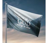 Décoration murale de dortoir pour garçons « Trust In God For Peaceful Sleep » - Drapeaux de chambre pour garçons et filles (30 x 45 cm)