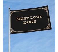 Décoration murale de dortoir pour les garçons du collège Must Love Dogs Flag Accessoires de chambre pour hommes Drapeaux pour décoration de chambre (couleur : couleur, taille : 60 x 90 cm)