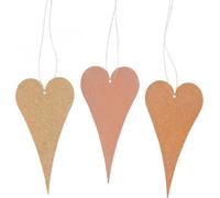 Décoration murale de fenêtre Coeurs Mariage Saint-Valentin Orange-Jaune 10cm 6pc