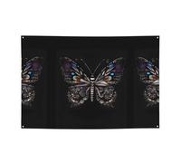 Décoration murale de fête papillon scientifique, adaptée pour diverses scènes, fêtes, rassemblements (119,4 x 180,3 cm) bannière festive