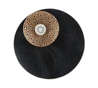 Décoration Murale de Forme Ciculaire en Métal Noir et Doré pour Salon Moderne et Contemporain 49 cm de Diamètre Beliani