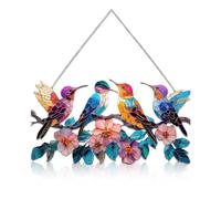 Décoration Murale de Jardin extérieur，Clôture de Jardin en Acrylique avec Oiseaux décoratifs extérieurs, Un ajout coloré à Votre Espace extérieur，Chambre à Coucher, Salon ou Accrocher sur Les Plantes