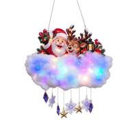 Décoration murale de Noël colorée en acrylique | Panneau lumineux à suspendre pour fête - Œuvre d'art avec LED lumineuse - Accent intérieur vibrant pour les fêtes et