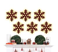Décoration murale de Noël éclairée avec télécommande 3D en bois | Décoration festive pour décorateurs, locataires, maison, bureau, appartement, salon, étude, chambre à coucher, fêtes
