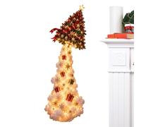 Décoration murale de Noël éclairée, flocon de neige et personnage à LED | Le design festif en acrylique et coton présente de charmants motifs de vacances comme le Père Noël, les bonshommes de neige