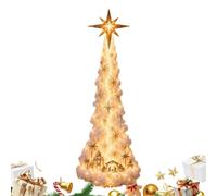Décoration murale de Noël éclairée, flocon de neige et personnage à LED | Le design festif en acrylique et coton présente de charmants motifs de vacances comme le Père Noël, les bonshommes de neige