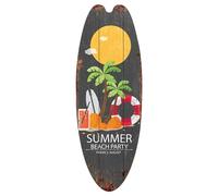 Décoration Murale de Planche de Surf Vintage - Panneau de Plage en Bois Décoratif Suspendu pour Décor D'hôtel sur le Thème de L'océan