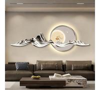 Décoration Murale de Salon avec Lumière LED, Peinture Suspendue Moderne, Décoration murale 3D avec Crochets métalliques, Sculptures murales, décoration d'intérieur(Color B,100cm)