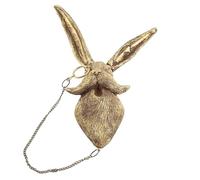 Décoration Murale de Tête, Décor d'art Mural Tête de Cerf à Suspendre, Décoration D'intérieur en Résine Bronzée Imperméable à l'eau Sculpture à Suspendre pour Animaux Protection (Lapin)