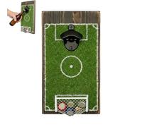 Décoration murale décapsuleur terrain de foot, décapsuleur magnétique mural, avec filet récupérateur de capsules, cadeaux créatifs pour les fans de foot et les hommes (1)