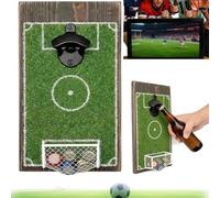 Décoration Murale Décapsuleur « Terrain De Football », Décapsuleur Magnétique Mural Pour Bière, Décoration De Bar Sur Le Thème Du Football, Idéal Pour Un Bar Ou Une Salle (1pcs)
