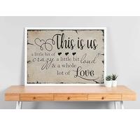 Décoration murale, Décoration d'intérieur, Décoration de chambre C'est nous Un peu de folie Un peu de bruit et beaucoup d'amour