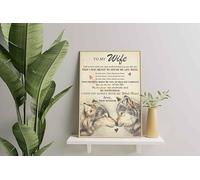 Décoration murale, Décoration d'intérieur, Décoration de chambre Citation significative pour ma femme, amour mari loup Je suis tombé amoureux de toi loup