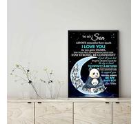 Décoration murale, Décoration d'intérieur, Décoration de chambre Panda à mon fils jusqu'à la lune et retour Je serai toujours là pour te soutenir Maman avec amour