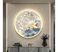 Décoration Murale, Décoration Murale À LED, Sculpture Murale, Décoration D'entrée De Poisson, Peinture Murale Créative À Suspendre Avec Vision 3D Pour Le Salon(B,80cm)