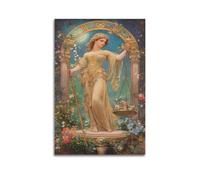 Décoration murale déesse de l'équilibre - Impression d'ornement - Poster mythologique - Impression sur toile intemporelle - Décoration murale artistique moderne à suspendre - 30 x 45 cm