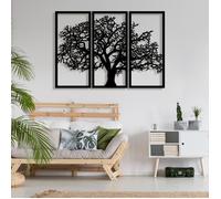 Décoration Murale - DEKORY - Arbre de vie - 82 x 60 cm - Métal - Effet 3D