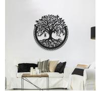 Décoration Murale - DEKORY - Arbre de Vie - Métal - 68x70 cm - Effet 3D