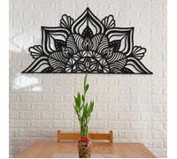 Décoration murale - DEKORY - Fleur de lotus - Métal - 79x40 cm - Noir mat