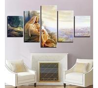 Décoration murale design, 5 pièces, posters de qualité supérieure, ensemble élégant, avec images assorties, comme décoration de salon, cadre photo, tableau mural 5 pièces, tableau mural « Le Dernier