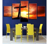 Décoration murale design, 5 pièces, posters de qualité supérieure, ensemble élégant, avec images assorties, comme décoration de salon, cadre photo, tableau mural 5 pièces, tableau mural « Le Dernier