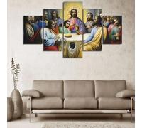Décoration murale design, 5 pièces, posters de qualité supérieure, ensemble élégant, avec images assorties, comme décoration de salon, cadre photo, tableau mural 5 pièces, tableau mural « Le Dernier