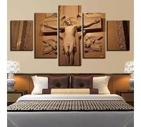Décoration murale design, 5 pièces, posters de qualité supérieure, ensemble élégant, avec images assorties, comme décoration de salon, cadre photo, tableau mural 5 pièces, tableau mural « Le Dernier