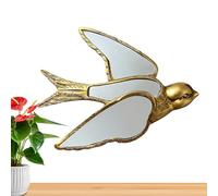 Décoration murale design miroir colibri - Décorations d'ornement de jardin en fer forgé, accessoires décoratifs pour la maison pour la vie | Décorations Clôture extérieure pour chambre à coucher