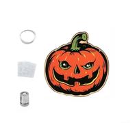 Décoration murale d'Halloween en forme de chat avec yeux lumineux à suspendre, panneau de chat orange effrayant, décoration lumineuse à DEL pour maison hantée (HA047)