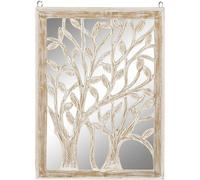 Décoration murale DKD Home Decor miroir arbre blanc bois MDF (45 x 2,5 x 65 cm)
