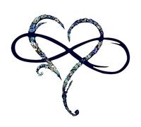 Décoration murale en acier en forme de cœur infini - Décoration murale en métal - Amour éternel - Décoration murale à suspendre - Décoration murale géométrique - Couleur :