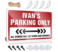 Décoration murale en étain - Décoration murale esthétique - Collection Ivan's Parking Only - Décoration de style rétro grunge pour traversée (30 x 40 cm)