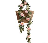 Décoration murale en fausse feuille de rose magnifiquement conçue pour toutes les occasions (rose)