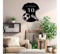 Décoration murale en fer forgé en forme de maillot de football - Décoration intérieure - Cadeau décoratif pour les fans de football