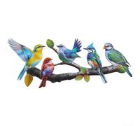 Décoration murale en forme de colibri en fer pour espaces extérieurs pour jardin, clôture, terrasse, silhouette d'oiseau en métal rustique (A)