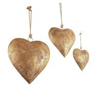 Décoration murale en forme de cœur - En fer - Cloche décorative en forme de cœur avec cordon de suspension - Décoration murale en métal 3D - Décoration murale élégante pour salon, chambre, couloir