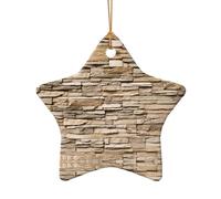 Décoration murale en forme de cœur en forme d'étoile à suspendre en forme de brique rustique