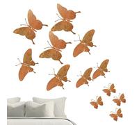Décoration murale en forme de papillon, décoration de chambre en métal, 15 pièces colorées à suspendre, accessoire de chambre à coucher, affichage charmant inspiré de la nature, convient pour chambre