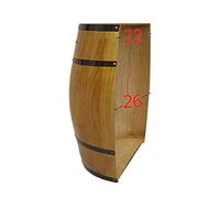 Décoration murale en forme de tonneau de vin avec couvercle et fond en forme de demi-tonneau pour bar ou accessoires de photographie de mariage - Décoration rustique en bois massif
