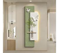 Décoration murale en grès 3D avec lumières LED - Peinture et sculpture d'art d'entrée pour salon et chambre à coucher