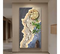 Décoration Murale En Grès Avec Éclairage, Sculptures Décoratives Murales 3D, Peinture Décorative En Relief, Alimentation Secteur Pour Salon, Chambre(Blue,40 * 80cm/15.7 * 31.5in)