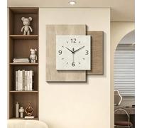 Décoration murale en grès, sculpture murale 3D, horloge murale décorative moderne, décoration suspendue pour salon et chambre à coucher (A, 30 x 30 cm)