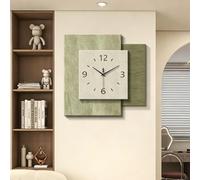 Décoration murale en grès, sculpture murale 3D, horloge murale décorative moderne, décoration suspendue pour salon et chambre à coucher (D, 50 x 50 cm)